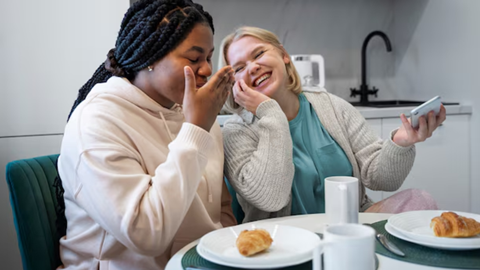 Caring hands supporting elderly person